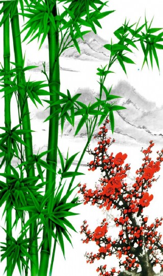 竹子 梅花