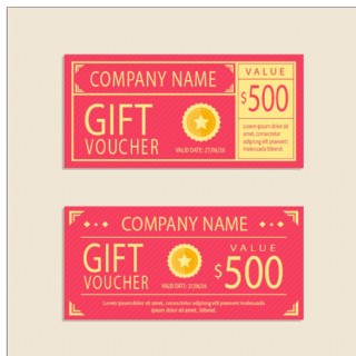 复古风格折扣卷