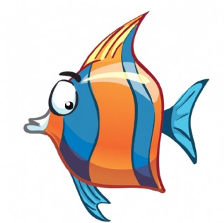 卡通小丑鱼矢量图