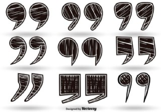 自由引号语音气泡矢量